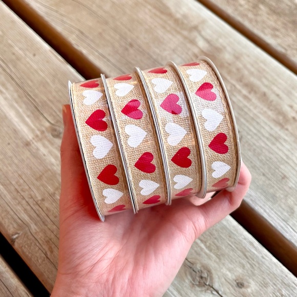 Lot of 4 Rolls of Valentine’s Day Ribbon (Brand New) - Picture 2 of 4